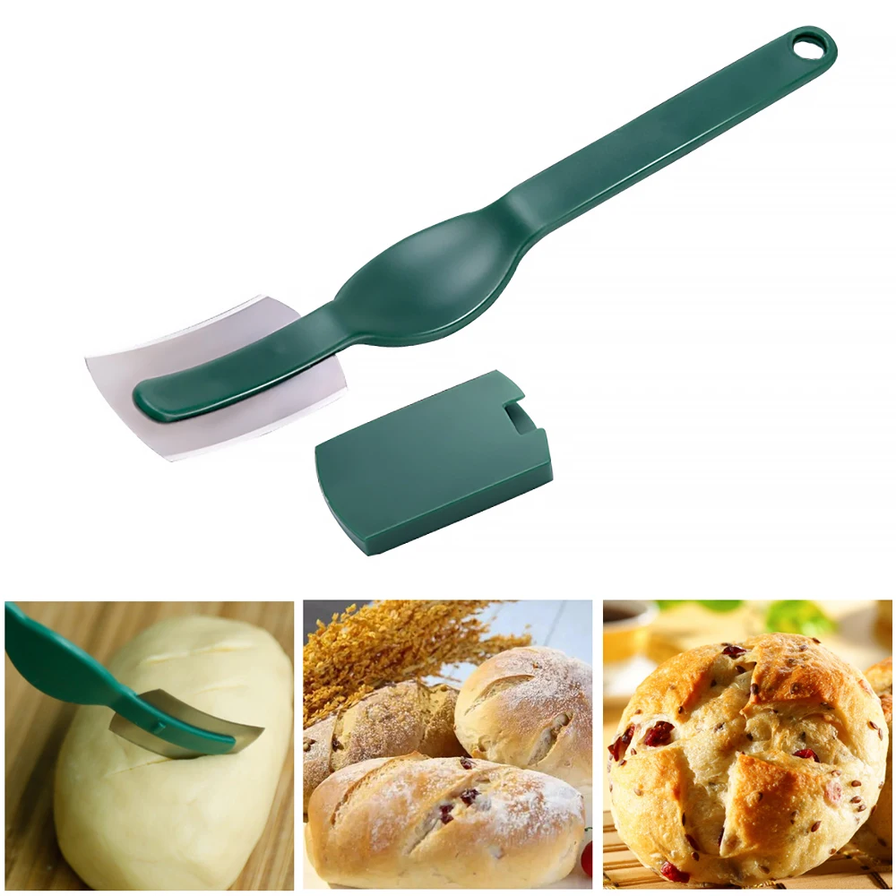 1 ud.cuchillo de Arch para pan Baguette cortador French Toas curvo с cuchilla fina стальной al carbono|Принадлежности для