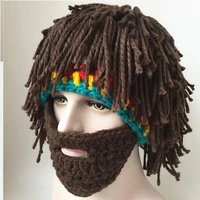 dirty braided hat funny creative wig hat headcover hat hip hop performance stage men women fun interesting brown