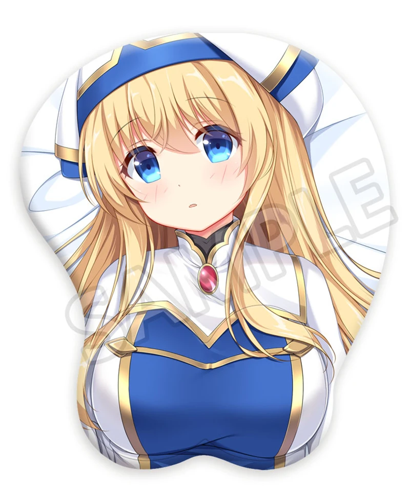 1 шт. аниме Goblin Slayer мультфильм жрица коврик для мыши 3D грудь силиконовая подставка
