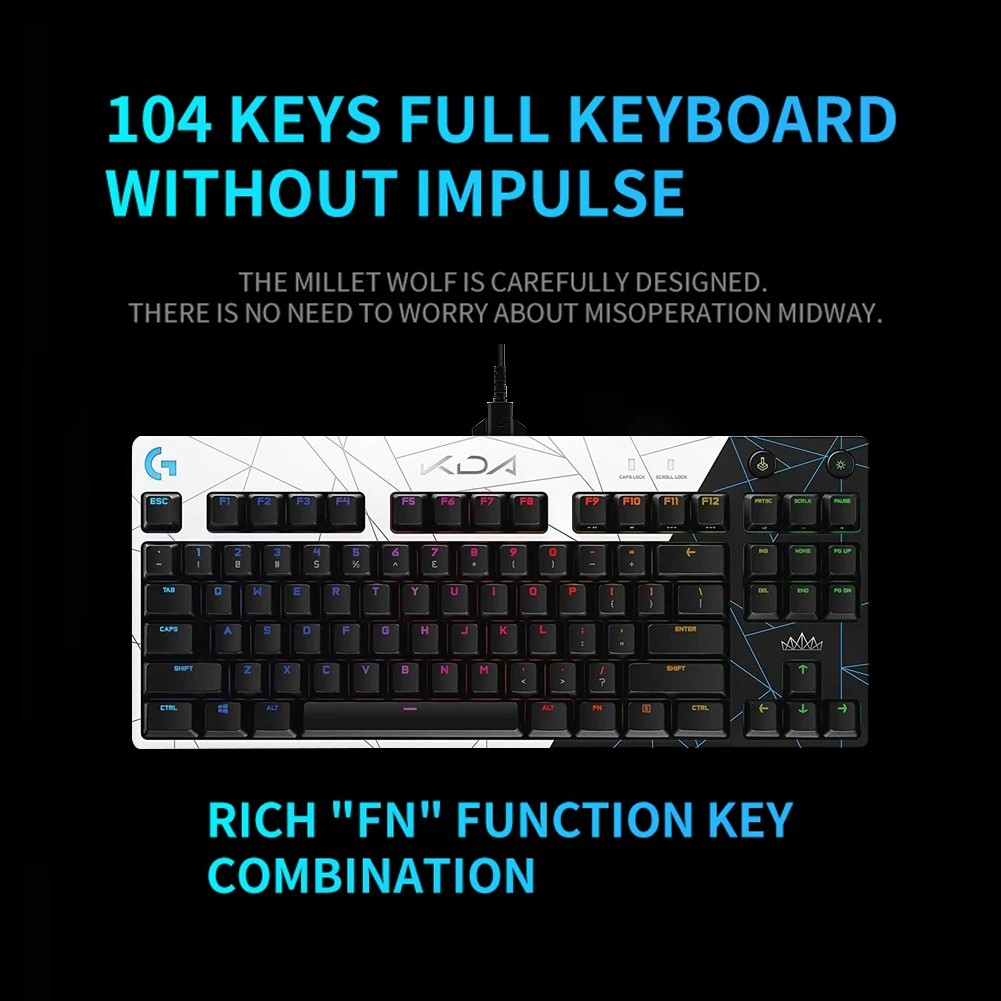 Клавиатура Logitech G PRO KDA Механическая игровая с RGB-подсветкой USB 2021 клавиши