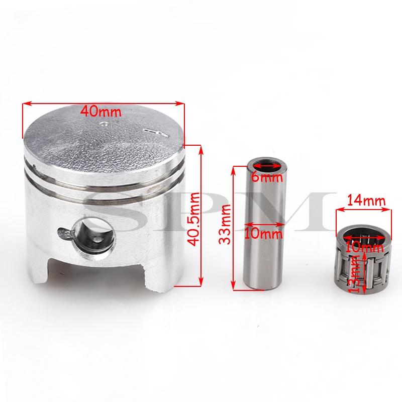 

47CC (40-6) Engine Cylinder Head With Piston Pin Full Kit For 2 Stroke Mini Dirt Bike ATV Quad Pocket Bike