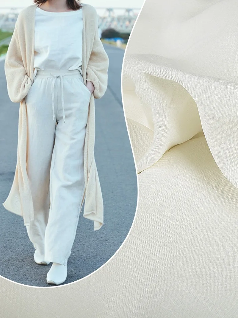 Apparel Sewing Stretch Cotton and Linen Clothing Fabric Man-made Thin Section Summer Solid Color Ramie Pants | Дом и сад