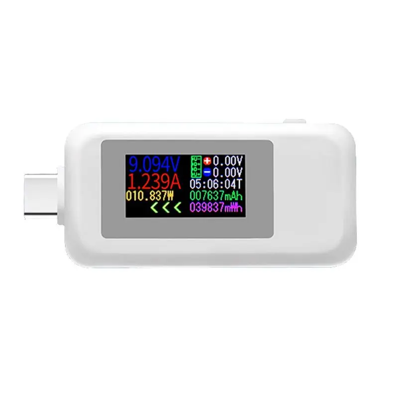 USB-тестер с цветным дисплеем KWS-1902C Type-C монитор напряжения тока измеритель