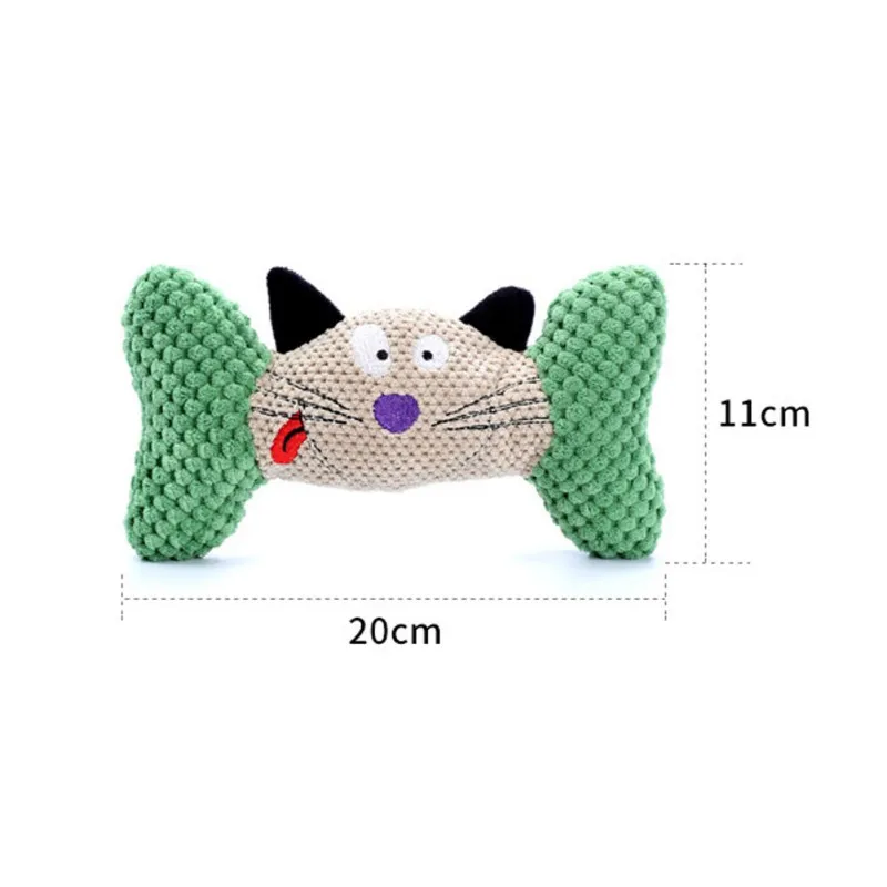 

Pet Cat Face Bones To Bite The Sound Plush Toy New Arrival