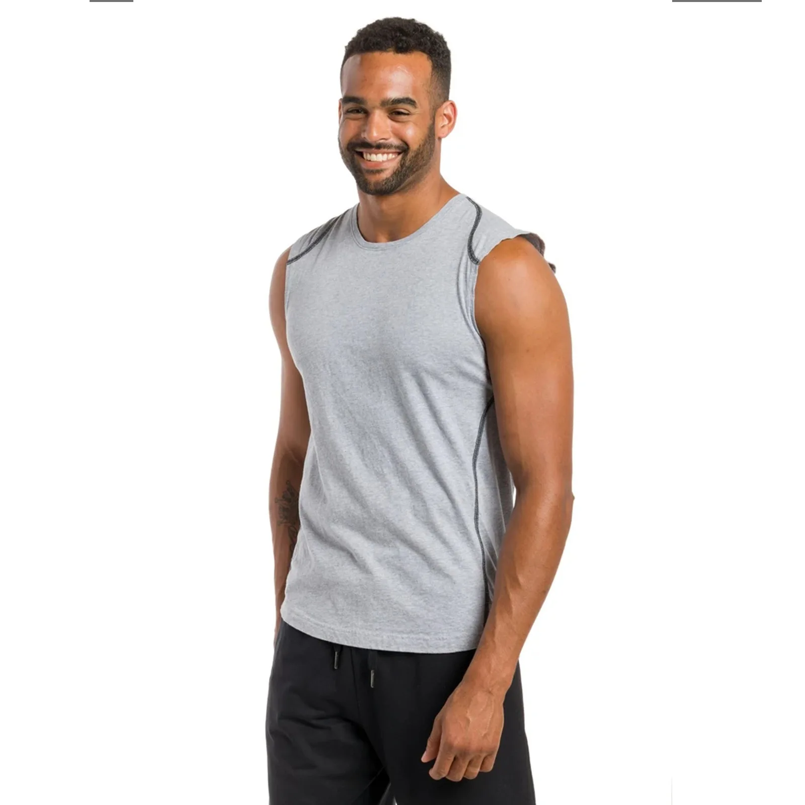 

Men Summer Shirts Sports Shirt Quick Drying Sport Tops Sleeveless Fitness Running T-shirt Tees Jogging Sportswear for Male