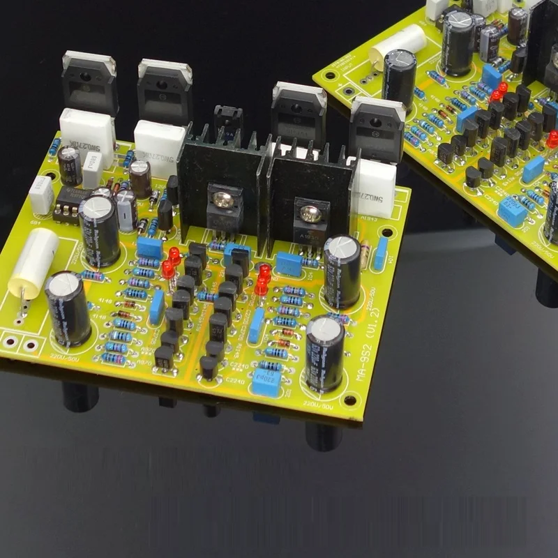 

Собранная плата MA-9, 2 шт., см. Схему фотоусилителя мощности 150 Вт + 150 Вт, 8 Ом, плата стереоусилителя