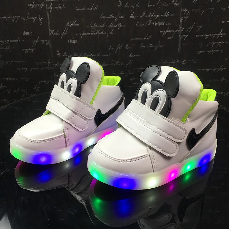 Зимняя детская светящаяся обувь 2019 теплые ботинки для маленьких мальчиков и