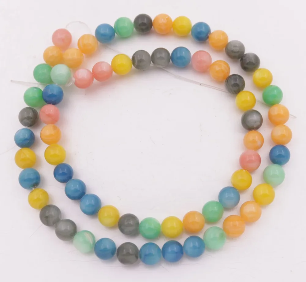 Круглые бусины в виде ракушек натуральный белый перламутровый Многоцветный 15