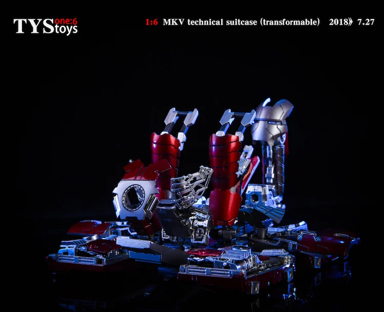 TYStoys 1/6, Мстители, Железный человек, сцена, аксессуар, чемодан, броня, MK5, шарнир, Movabe, фигурка, модель, набор