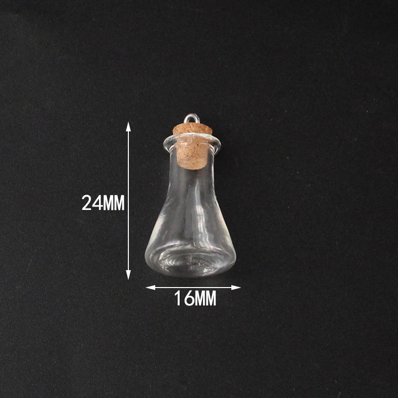 Flask -Screw 5 шт. пробковая пробка маленькая пустая стеклянная бутылка Крошечные стеклянные баночки с пробкой декоративные стеклянные баночки - Окраска металла: Flask -Screw