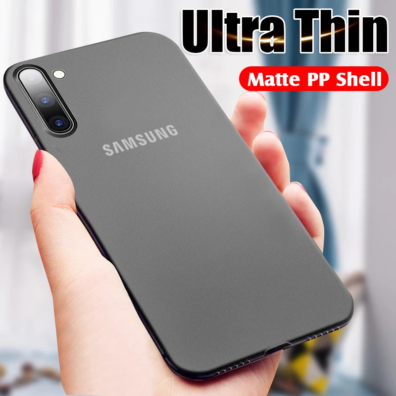 Роскошный ультра тонкий 0 2 мм матовый ПП чехол для samsung Galaxy S8 S9 S10 S10E Plus Note 8 9 10 Pro