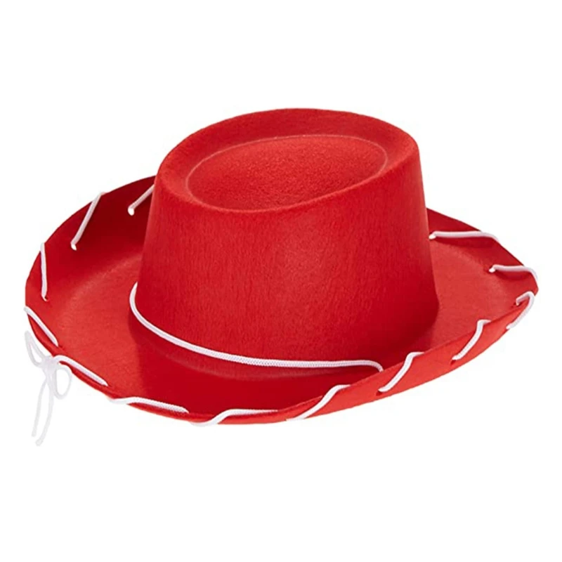 Детская ковбойская шляпа с большими полями Регулируемая Кепка ковбоя из фетра