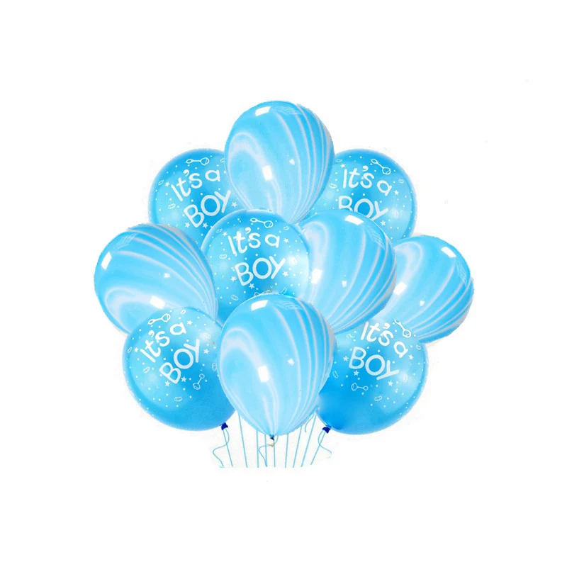 10 шт. голубые и розовые шарики для вечеринки в честь дня рождения ребенка | Дом сад