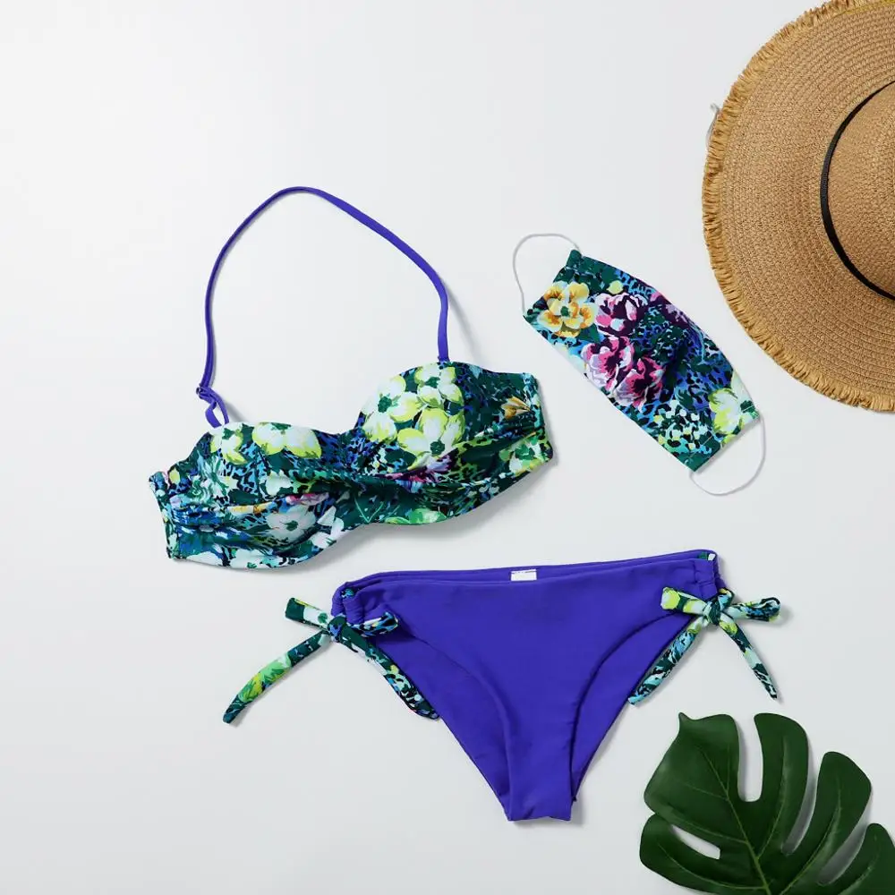 Бикини 2020 сексуальная одежда для плавания женская маска Пуш-Ап купальный костюм