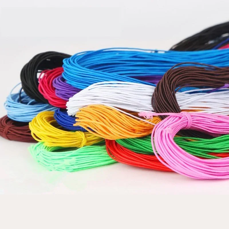 Цветные эластичные ленты 1 мм веревка для изготовления ювелирных браслетов бусин
