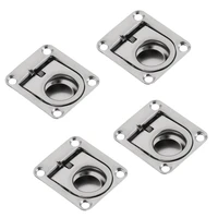 4x boat recessed hatch spring loaded pull handle marine locker flush lifting ring pull stainless steel deck hatch boat parts