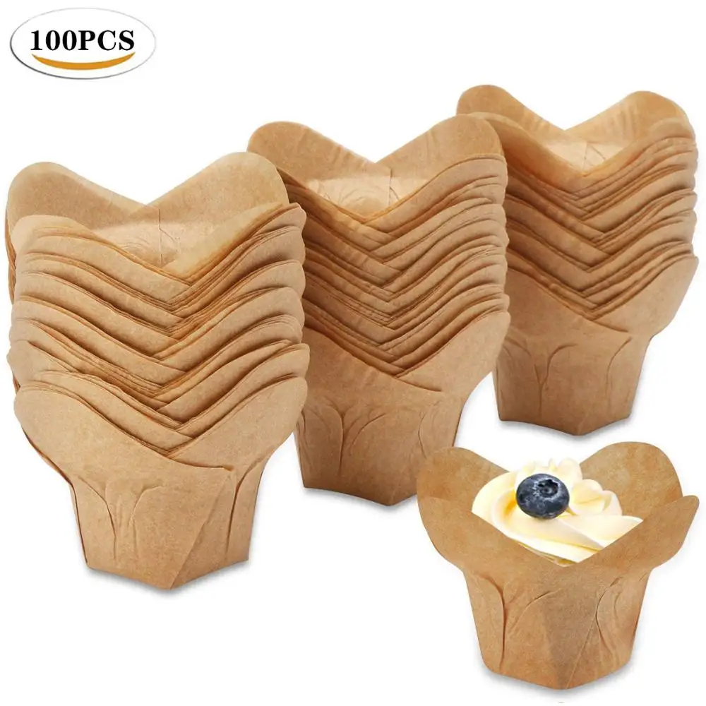 Бумажные чашки для выпечки кексов 100 шт./упак. бумажные маслостойкие обертки