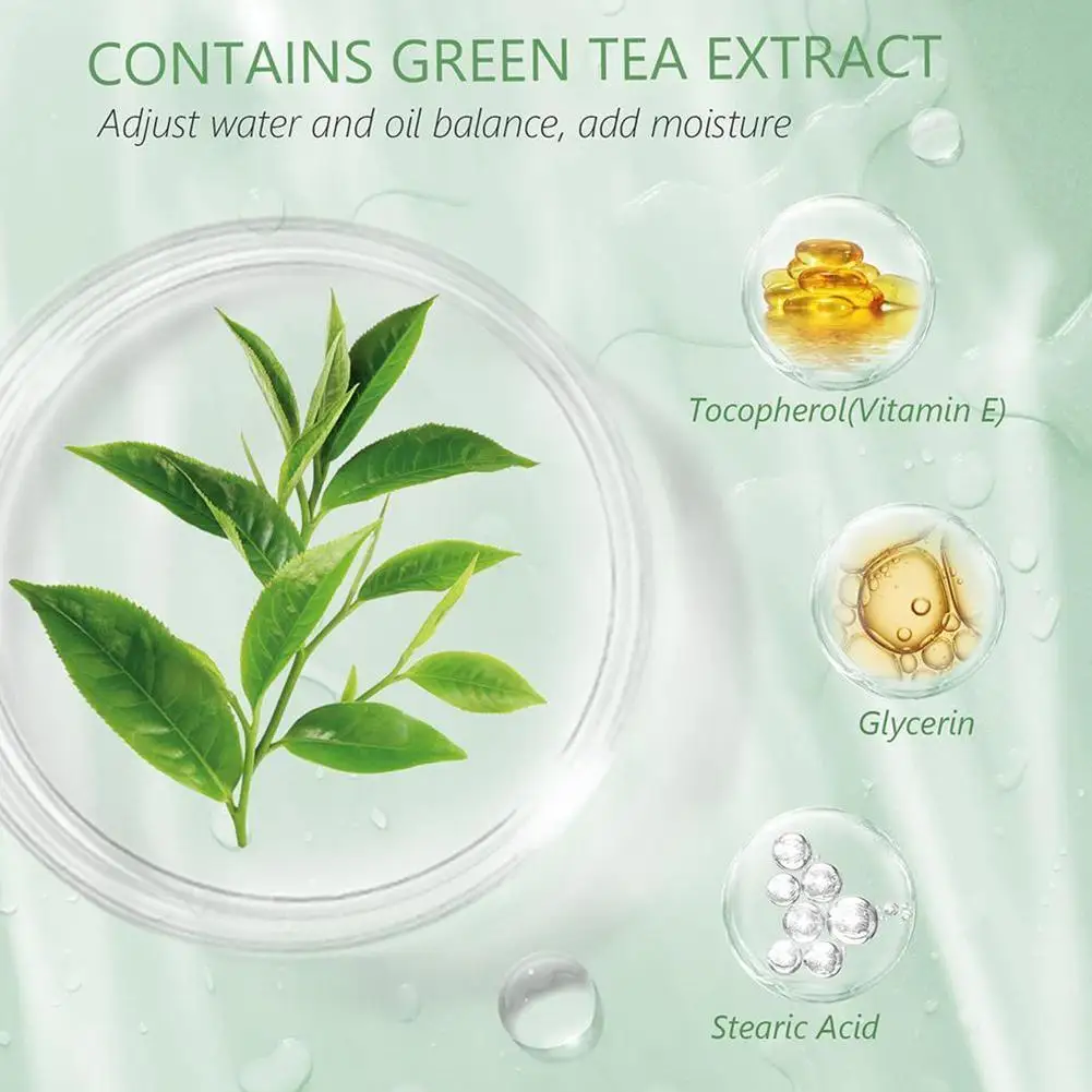 

Deep Cleansing Green Mask Stick Skin Eggplant Green Tea Detox Stick Mask Moisturizing Hydrating Whitening Face Green Mud Mask