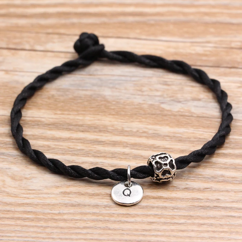 Женский кулон в виде букв сделай сам Канатный браслет с подвесками из четырех