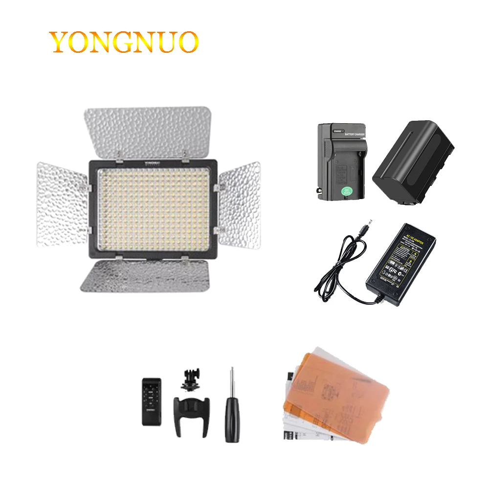Светодиодсветильник Yongnuo YN300 III YN300III 3200k-5500k CRI95 с адаптером - Цена: 9598.87