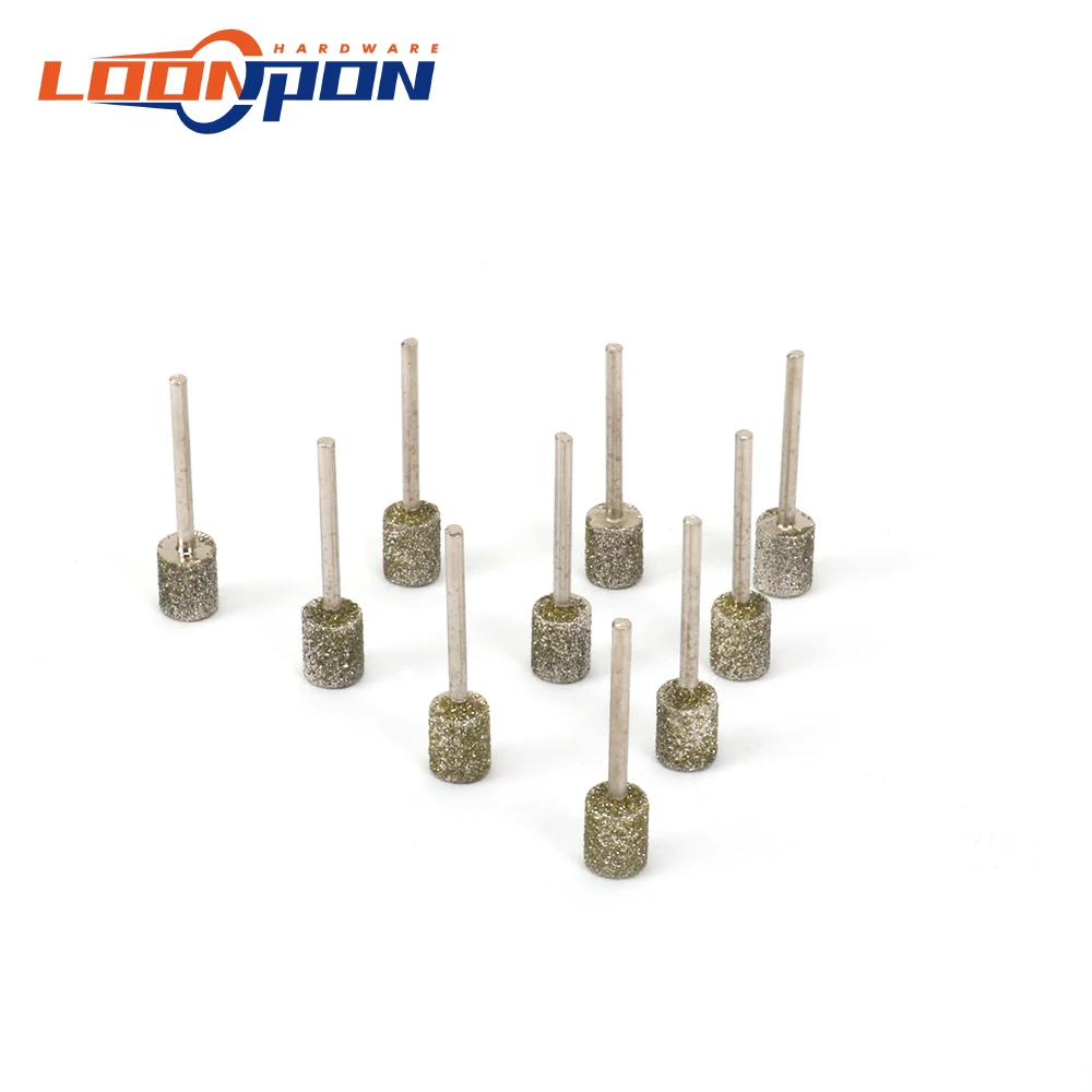 Алмазная цилиндрическая Шлифовальная головка диаметром 12 мм абразивная для