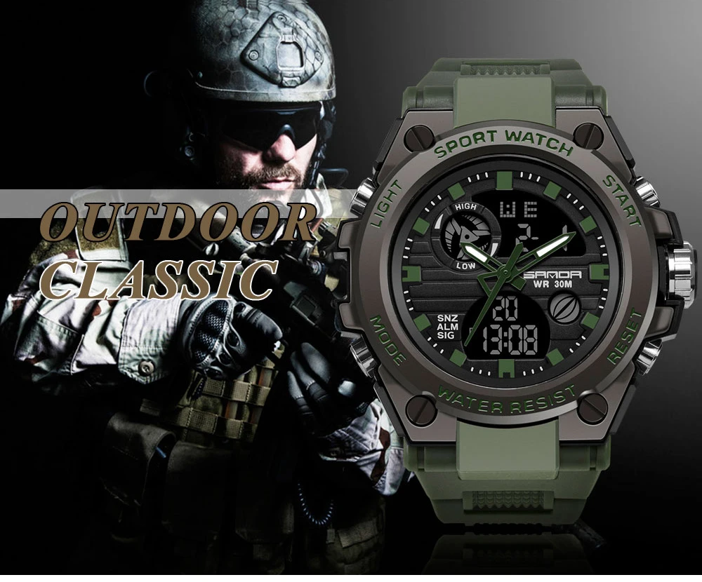 

2021 Top Brand Luxury Military Quartz Watch Sports Men's Watches Men Waterproof Shock Male Clock relogio masculino