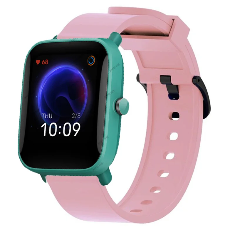 

10pcs 20mm SIlicone watch Bracelet For Amazfit BIp Lite Band Sport Straps Belt For Xiaomi Huami Amazfit BIp U S GTS GTS2 Correa