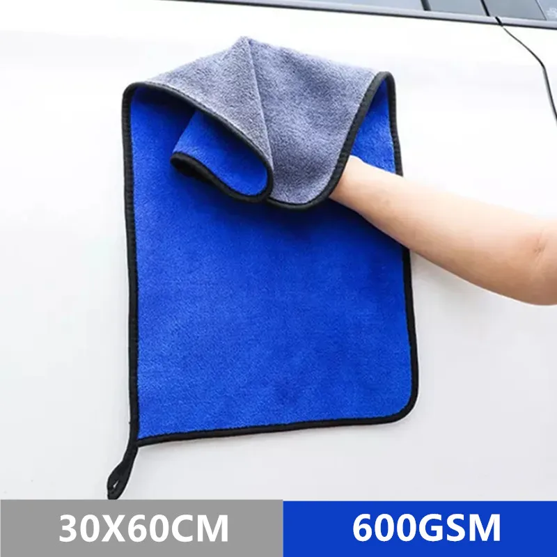 

600GSM 30x30/40/60CM Soft Car Wash Microfiber Towel Auto Cleaning Drying Cloth Car Care Cloth Detailing Car Wash Towels