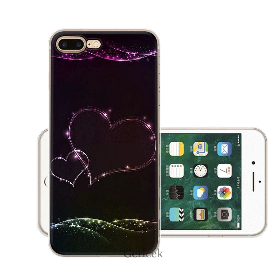 Чехол для мобильного телефона Tpu iPhone X XS Max XR 6 6S 7 8 Plus 5 5S SE Твердый чехол сердце