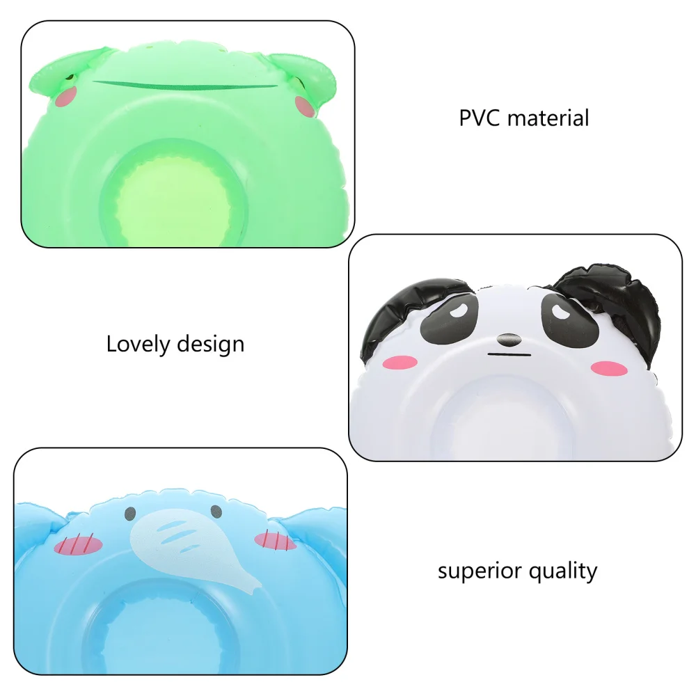 

6pcs PVC Inflatable Beverage Cup Holders Swimming Pool Party Drinks Coasters