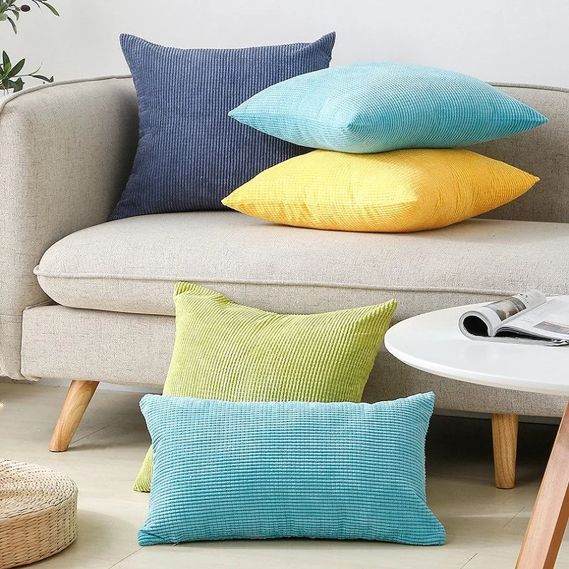 

Corduroy Cushion Cover Solid Color Throw Pillow Case Living Room Decoration Cushion Cover Washable Sofa Pillowcase Home Decor