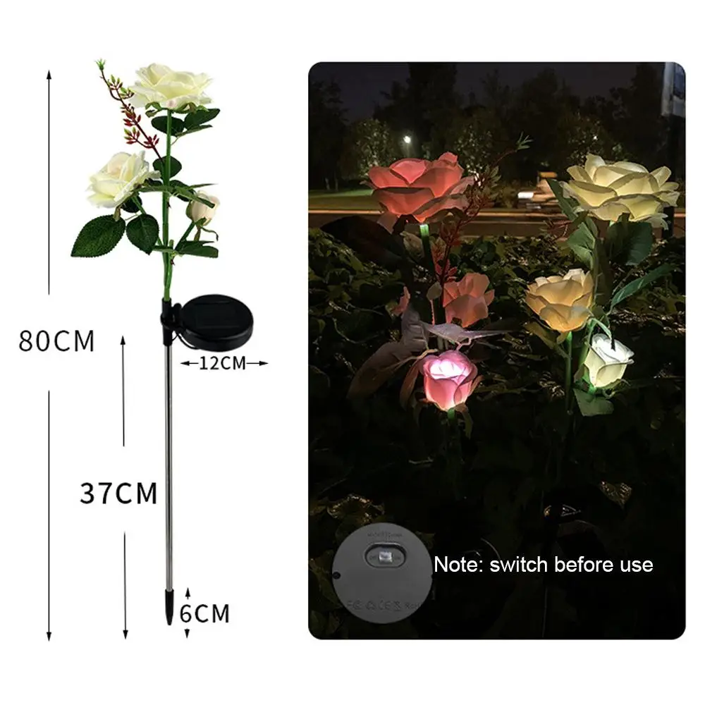 

Solar Light Lights Rose Rose Decoration Lawn Lamp Landscape Lights LED