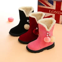 boots 2022 autumn and winter new girls boots children toddler children warm red princess snow boots baby christmas shoes