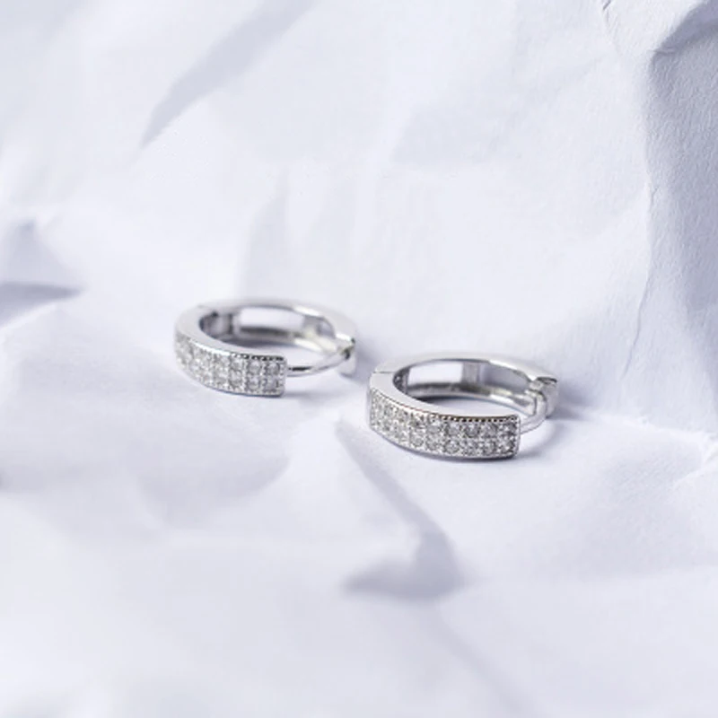 F стразы Стерлинговое Серебро 925 пробы клипсы для женщин кубический цирконий