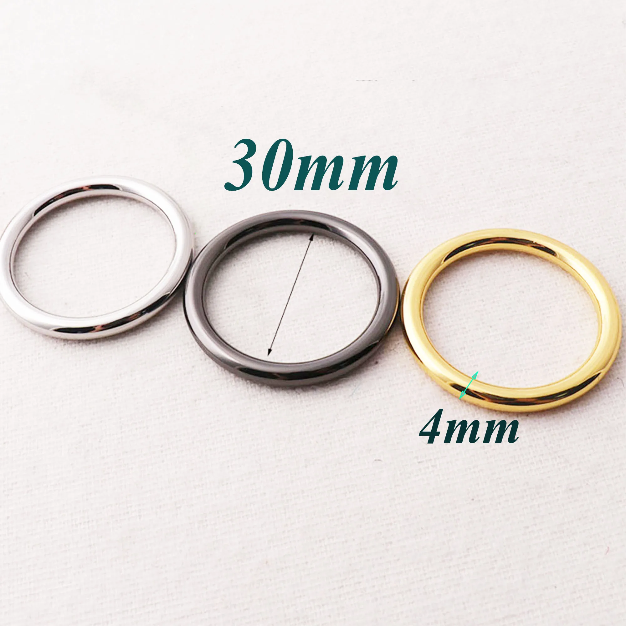 6 шт. Металл серебро/золото/темно серый O кольца для пряжки кошелек сумка брелок