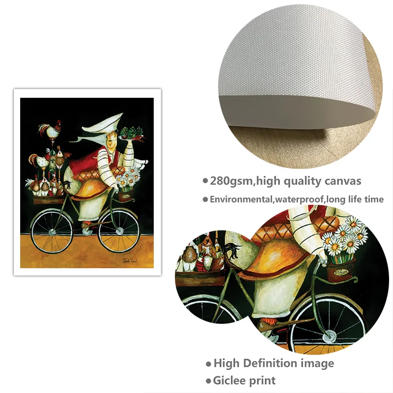 

Funny Chef Canvas Paintings Jennifer Garant Wall Art Prints Poster Living Room Decorative Paintings Kitchen Wall Home Decor