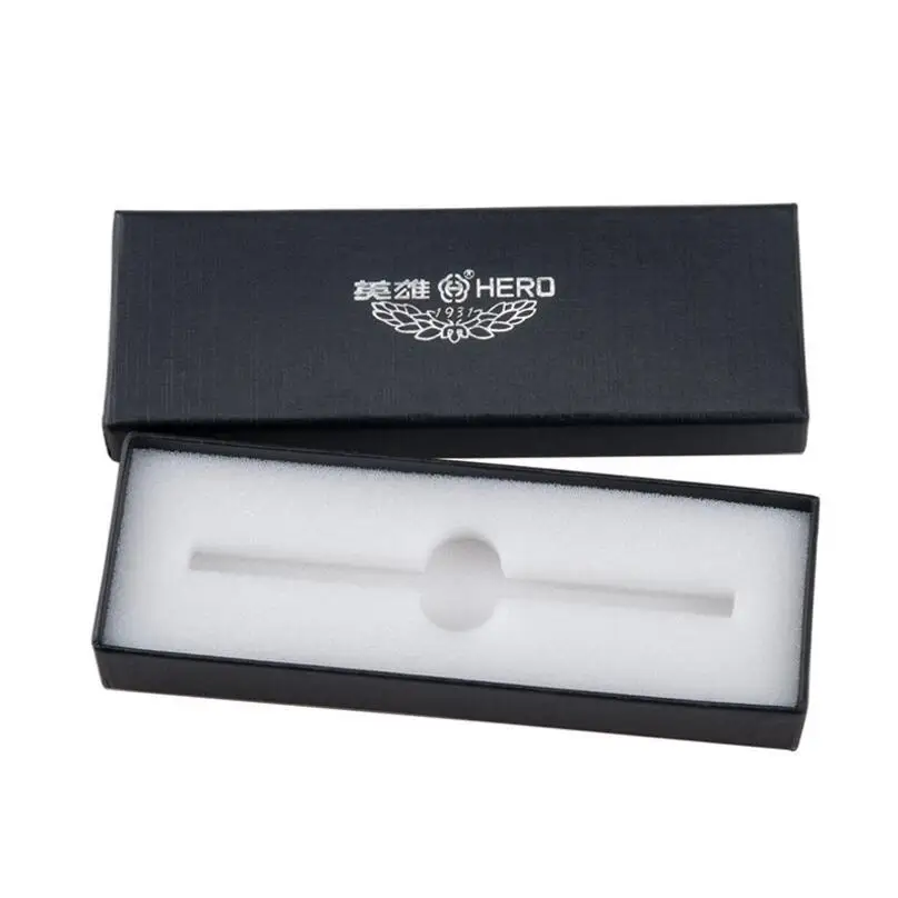 Pen Box Бренд Hero 1502 Роскошная металлическая перьевая ручка PK Sonnet форма деловая офисная ручка для письма купить 2 ручки отправить подарок - Цвет: Pen Box