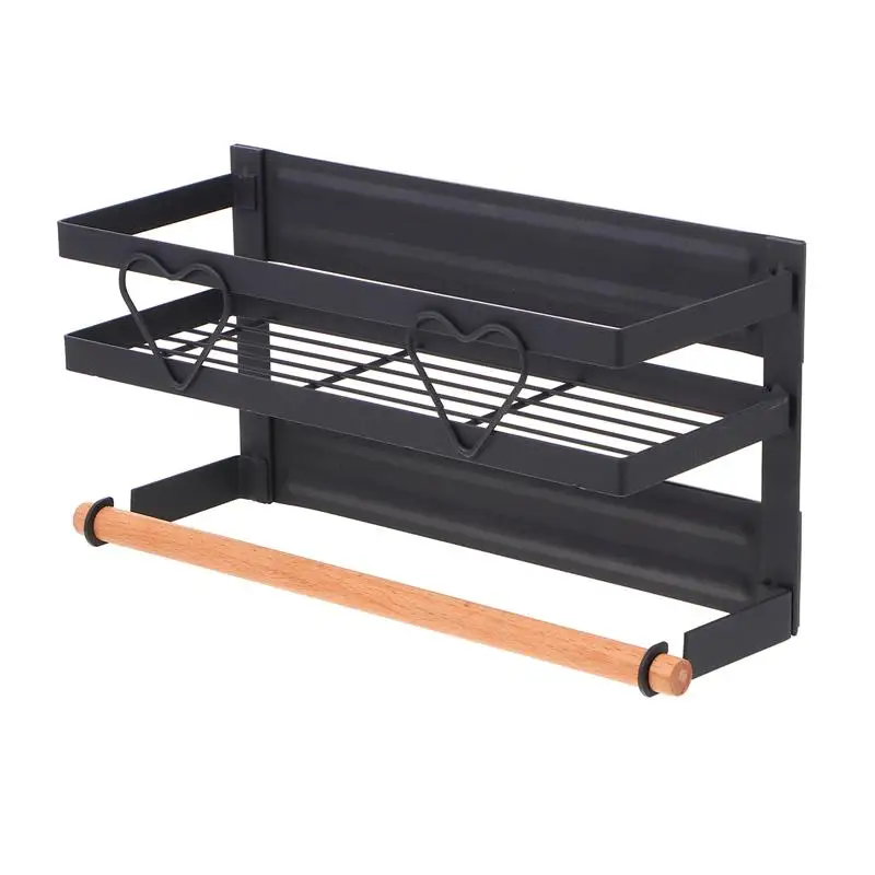 

1 Set Creative Storage Holder Wall-mounted Towel Holder with Screw Bag (Black)