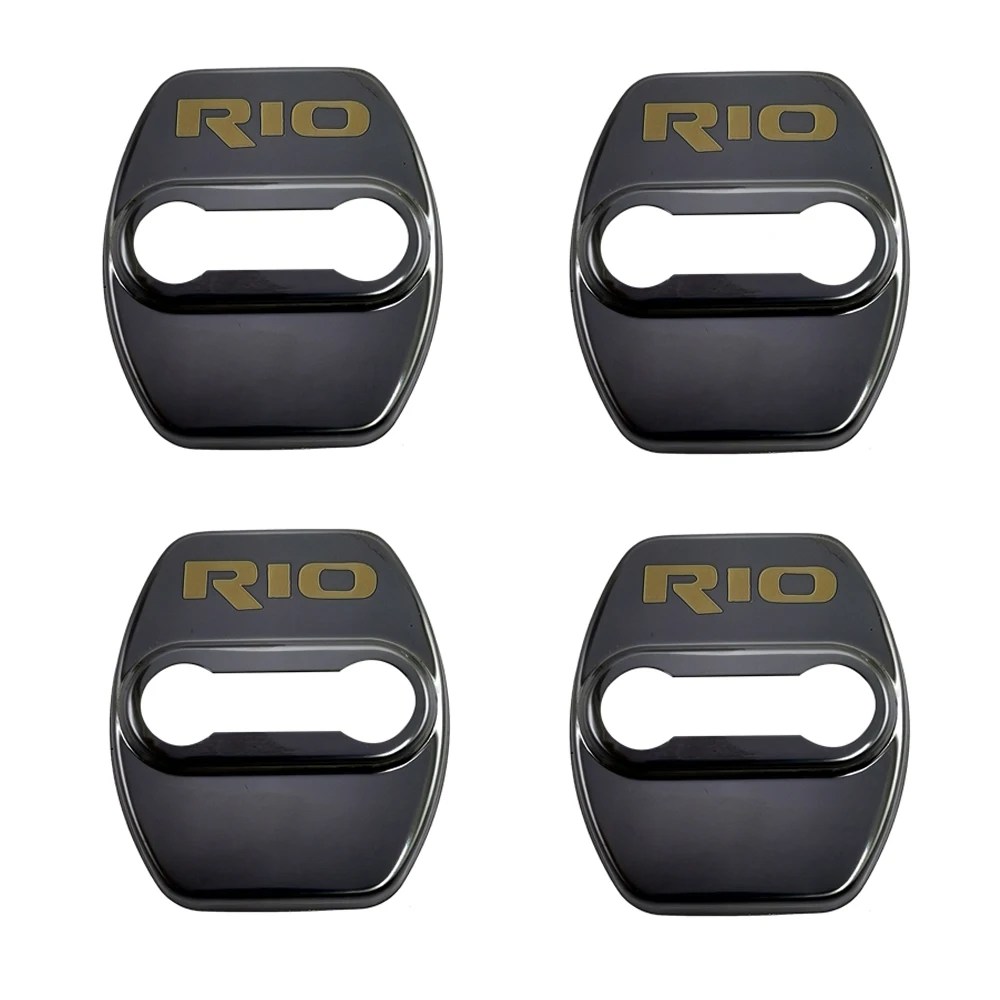 

4 Pcs Car door lock protective Cover Buckle Decorative Sticker Rustproof For KIA RIO 2017-2020 K2 Car Accessories Interior Parts