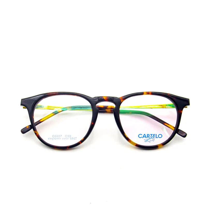 Золотые круглые оправы для очков женщин и мужчин леопардовые ретро очки