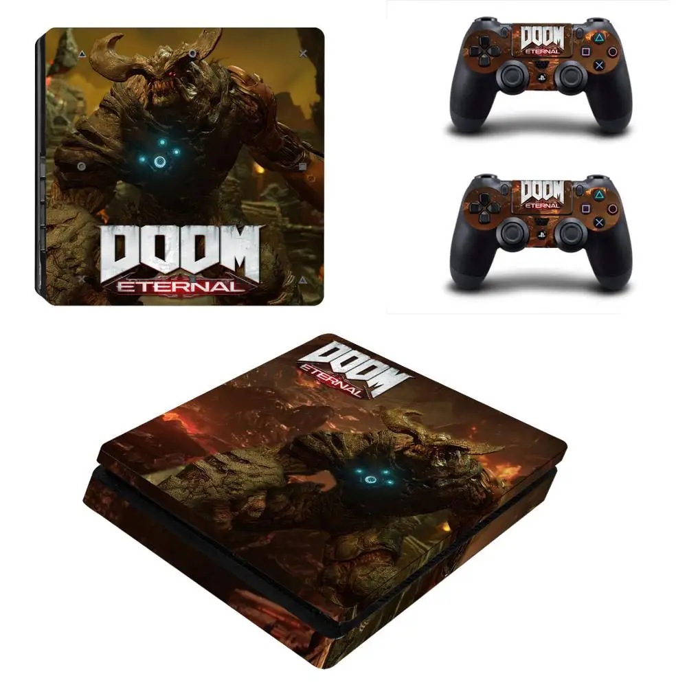 PS4 тонкие наклейки PS 4 Play станция виниловые на кожу Doom Adesivos для playstation тонкая