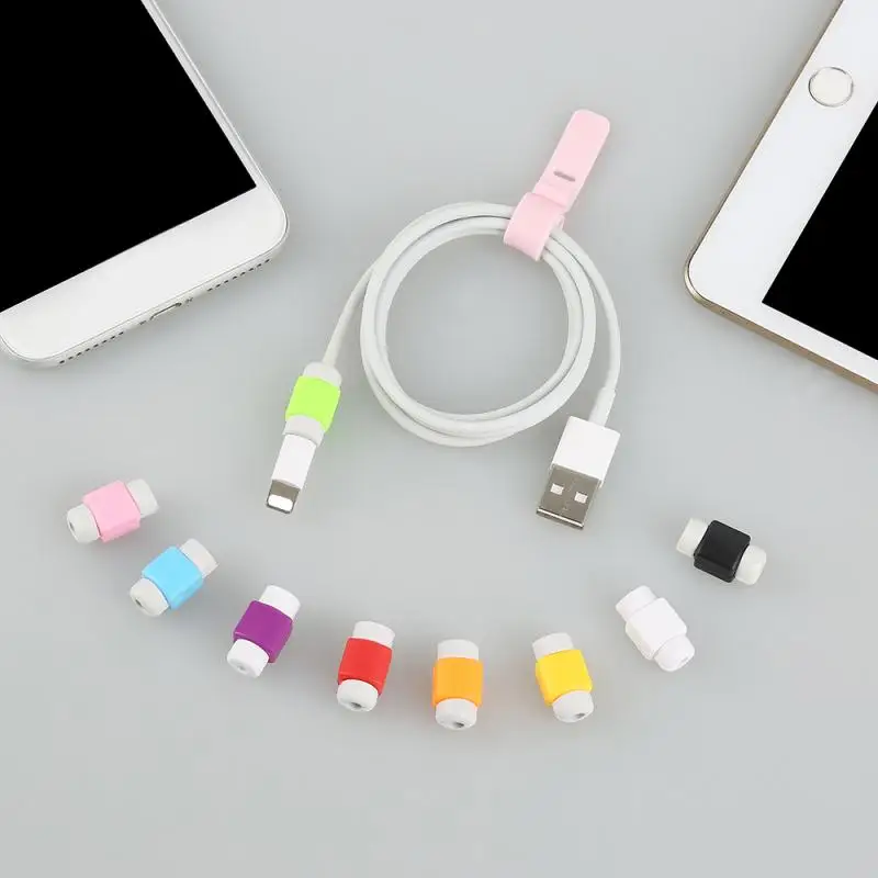 

1PC Mini Cute Earphone Protector Cable Winder Phone Holder Organizer Model Protection Wire Cover For Smart Phones USB Cable