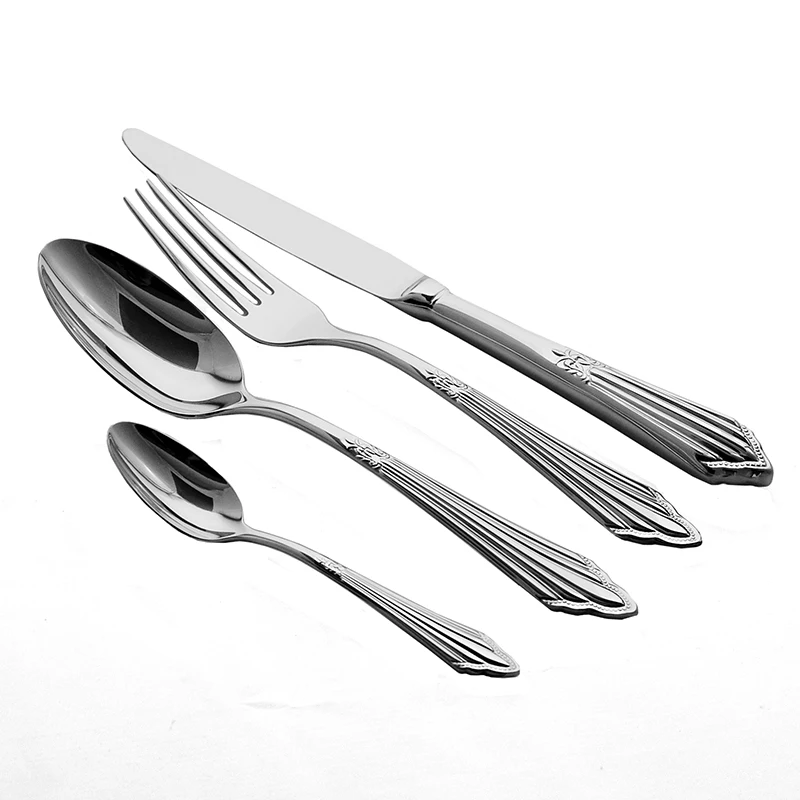 

Modern Luxury Thicken Cutlery Set Royal Eco Friendly Silver Dinnerware Gift Set Design Juegos De Vajilla Home Decoration Ec50cj