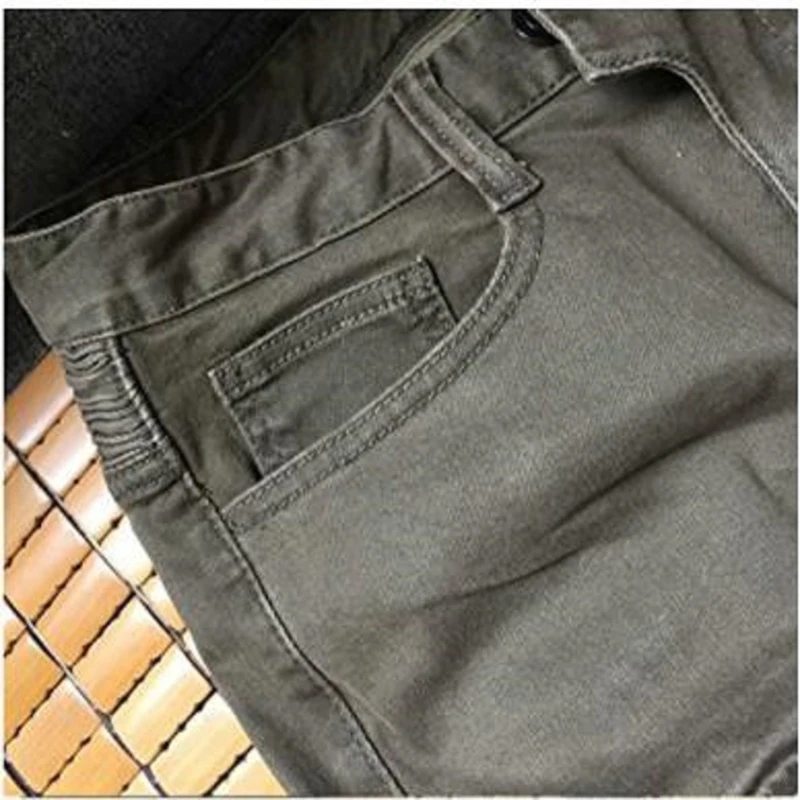 

MOTORCYCLE JEANS WITH PAD for DENIM BIKER ARMY GREEN MOTO PANTS COMBAT DISTRESSED PANTS