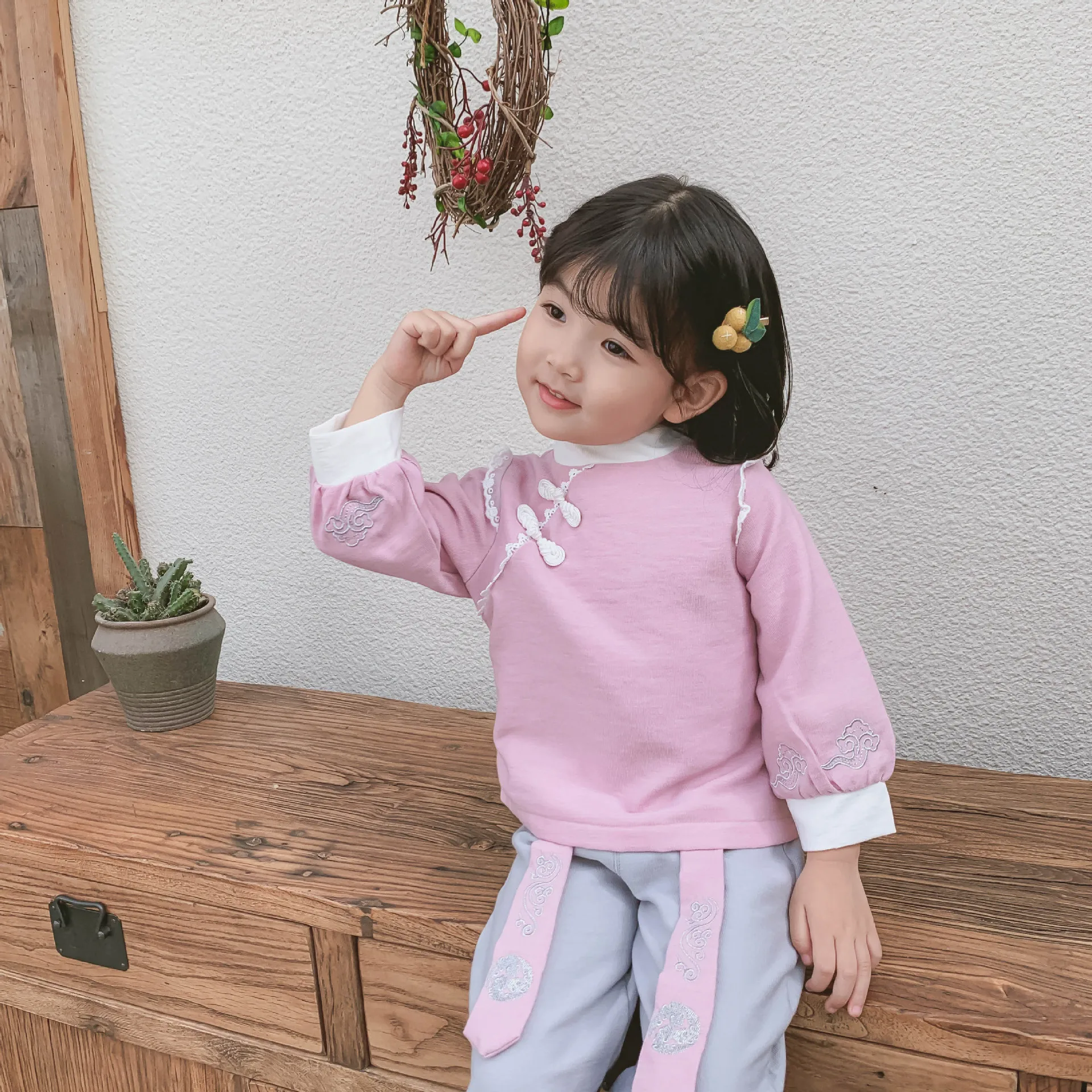 Комплект одежды из 2 предметов для девочек WLG осенний комплект рубашки и штанов в