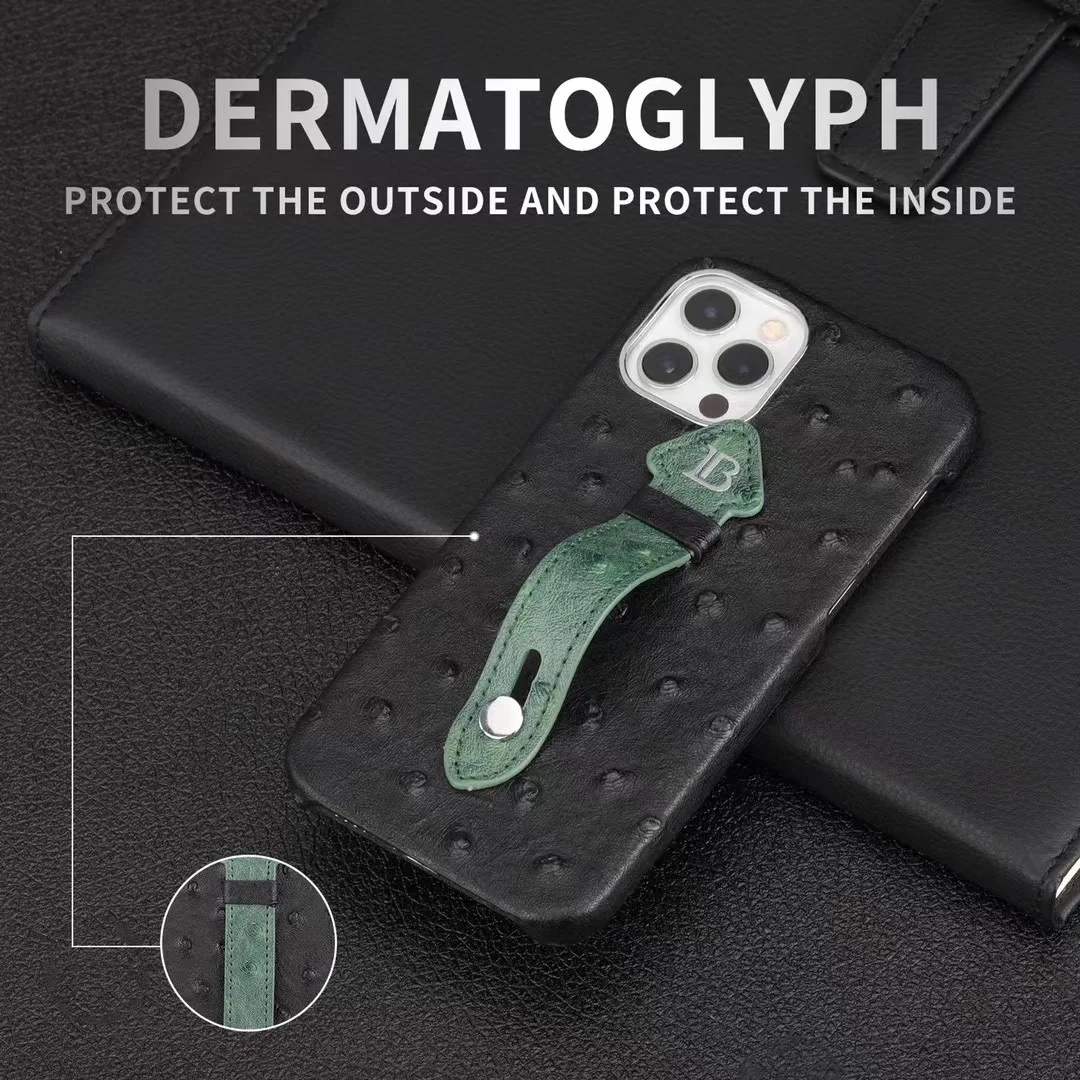 Очаровательный чехол-стенд для запястья с узором страуса для iPhone 13 12 11 Pro XR Xs Max 8 7 Plus Se2020, защитит телефон от падений и ударов.