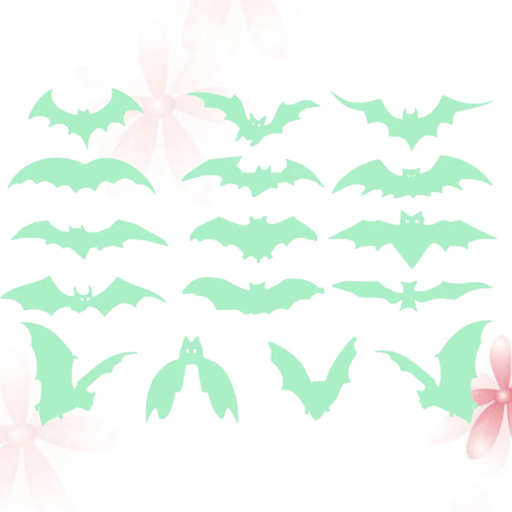 

2PCS Bat Night Light Wall Sticker Luminous Stickers Fluorescent Stickers Holiday Festival Wall Stickers
