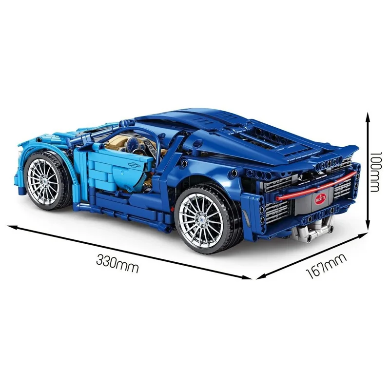 

1220pcs technic blocks Sports car Classic blue model city traffic speed champions brick car Mechanical group Boy toy gift