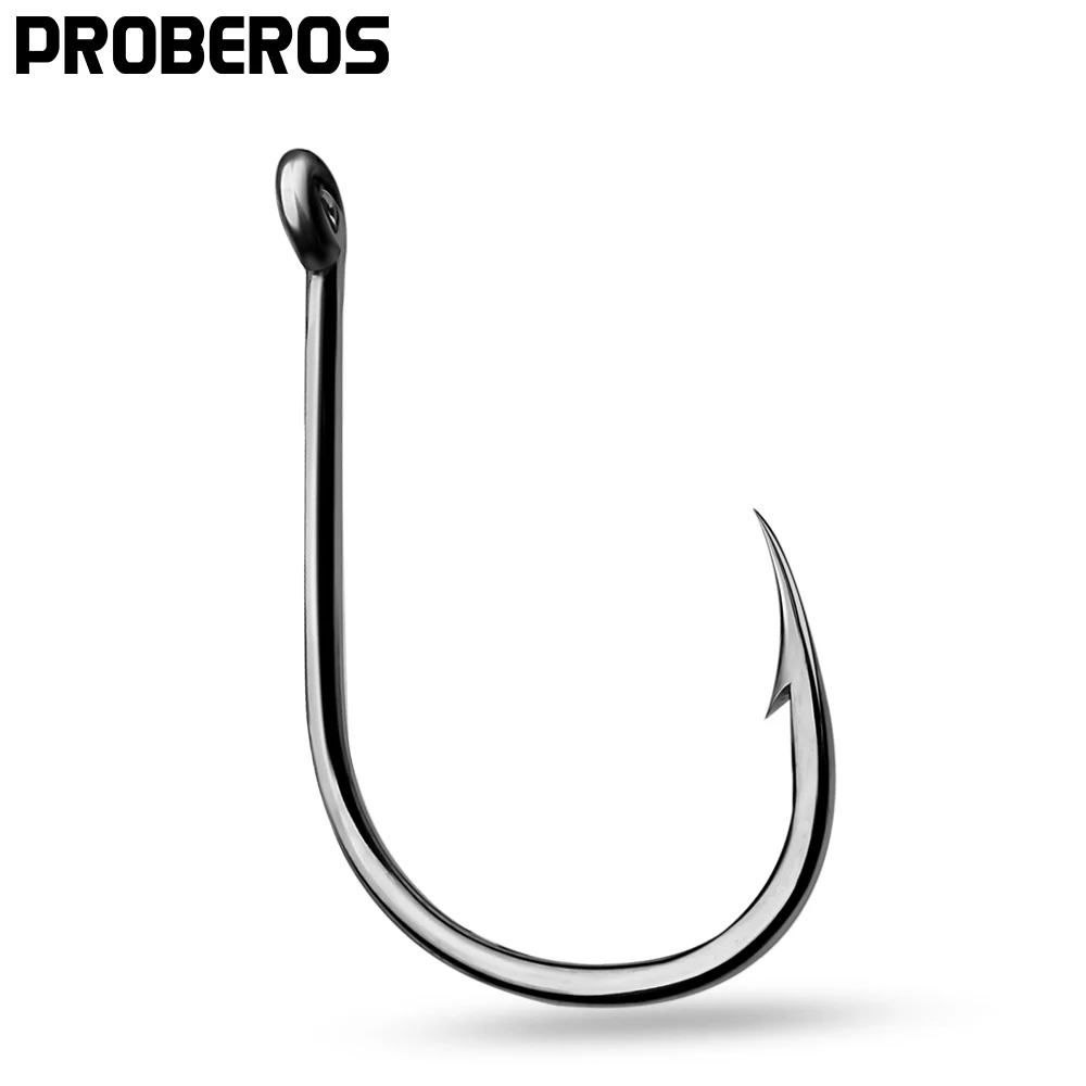 

Рыболовный крючок PROBEROS 100 шт./коркор. 3-15 #, рыболовные крючки из высокоуглеродистой стали с отверстием для джига, японские круглые рыболовные...