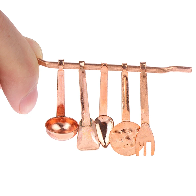 

6Pcs/set Kitchen Dollhouse Miniature Spoon Shovel Cookware Tools DIY Accessories Kit 6.2*4*0.8cm